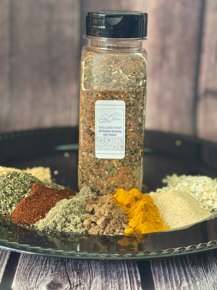 ALL PURPOSE SEASONING - Low Sodium. The raw ingredients are: 50% Singl –  Fennon's House of Spice